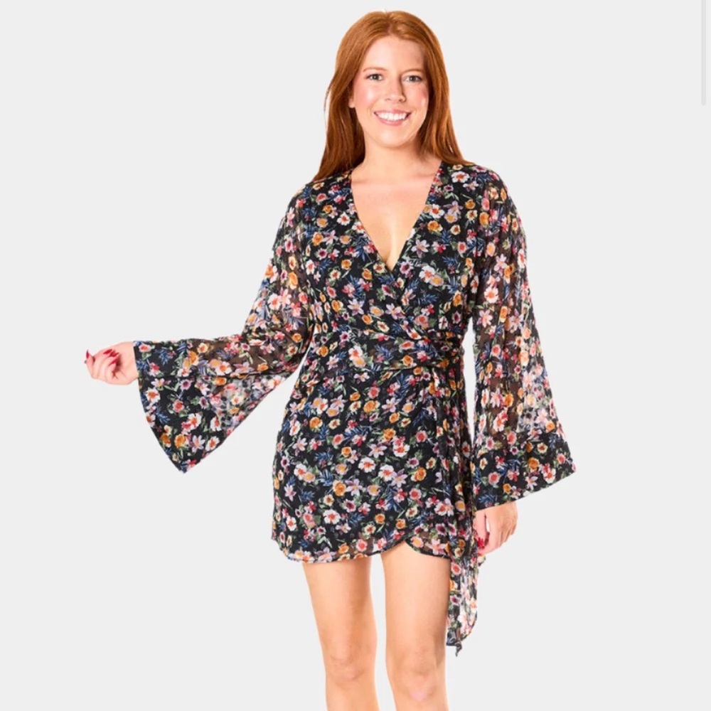 Buddy Love ASTRID WRAP MINI DRESS - OVER IT